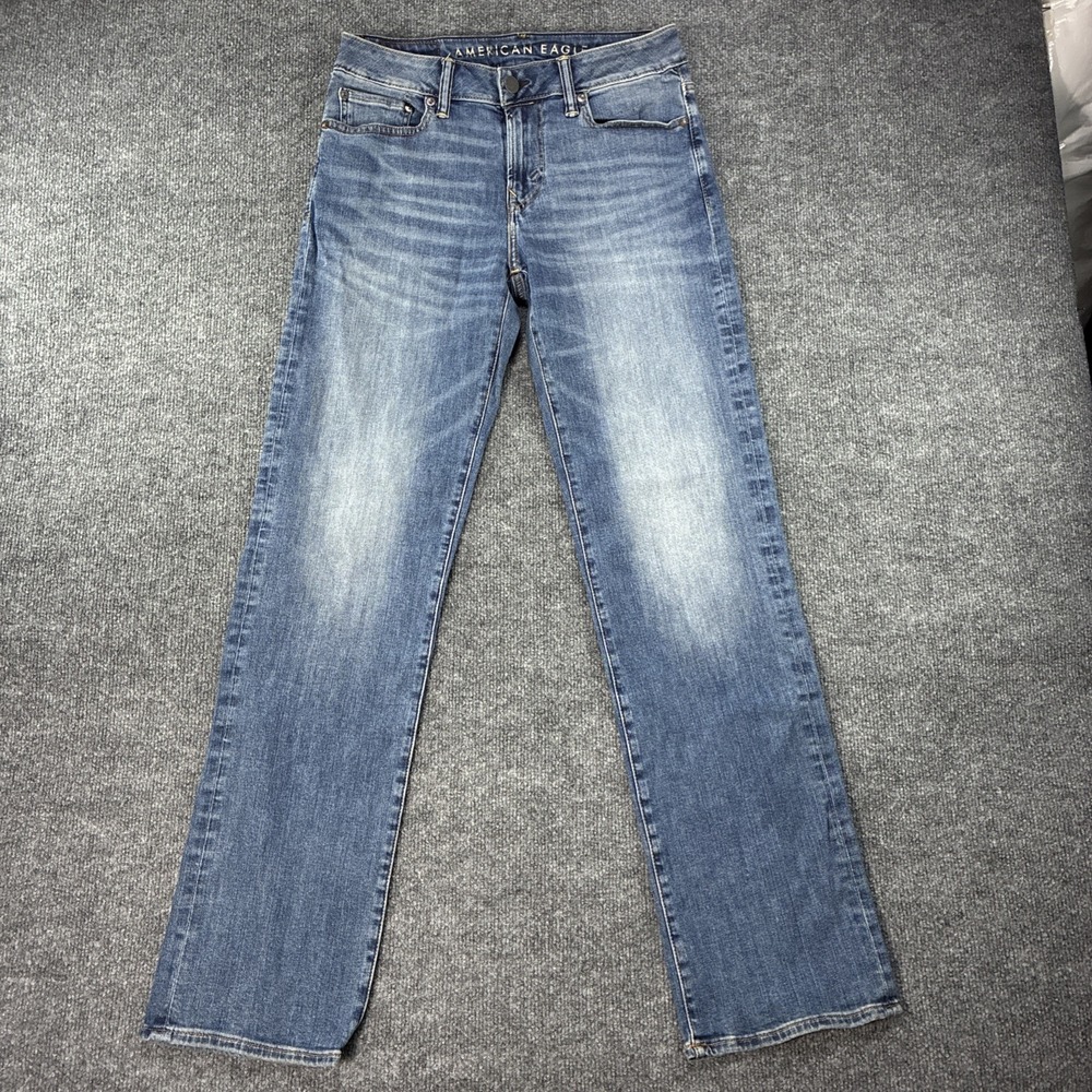 American Eagle Jeans Mens 30x34 Medium Wash Blue Denim Original Bootcut Stretch
